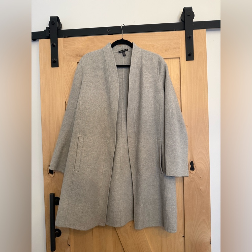 Eileen Fisher Light Gray Women's Coat